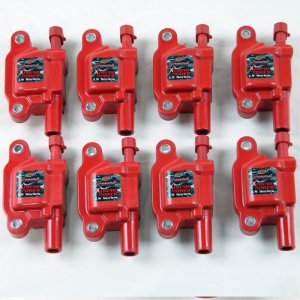Chevrolet Corvette C8 Ignition Coil Packs (8) - Granatelli Motor Sports - 80KV GM LT Series - Red - `14-`23